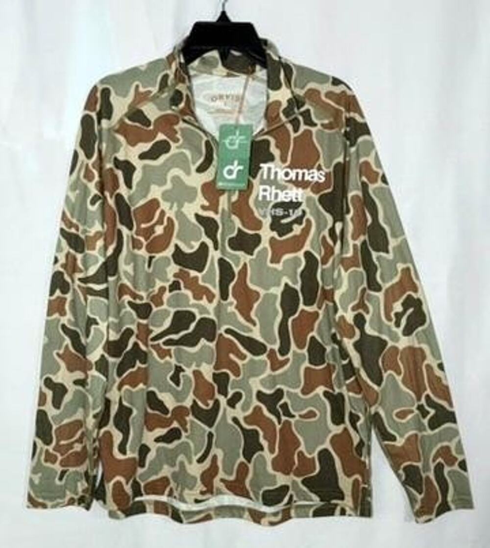 Orvis Thomas Rhett VHS-19 Camo 1/4 Zip Pullover Mens Large Camouflage New NWT